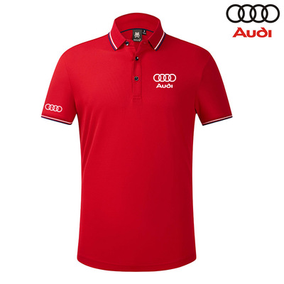 2022 Polo Audi Homme Coton Mercerisé Col Contrasté Slim Fit